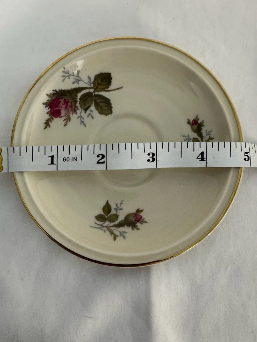 Rosenthal Winifred Selb Germany Saucer Pink Rose Gold Rim Vintage